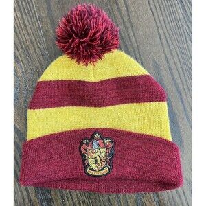 Harry Potter Beanie Hat Knit Cap Adult One Size Gryffindor Toboggan